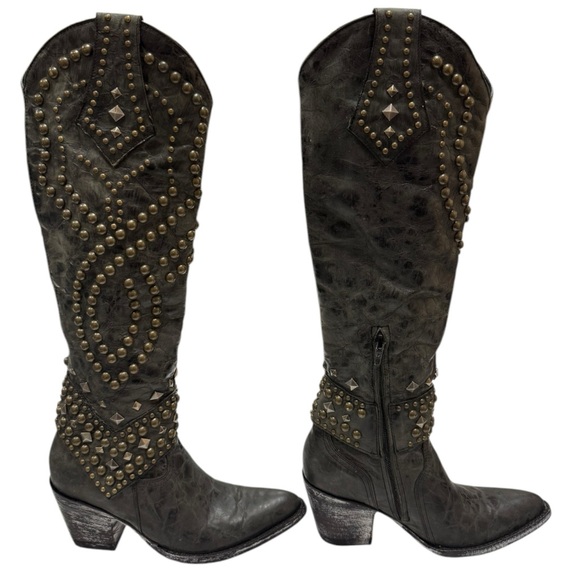 Like New Old Gringo Belinda 18” Boots in Black Size 5 - Picture 6 of 14